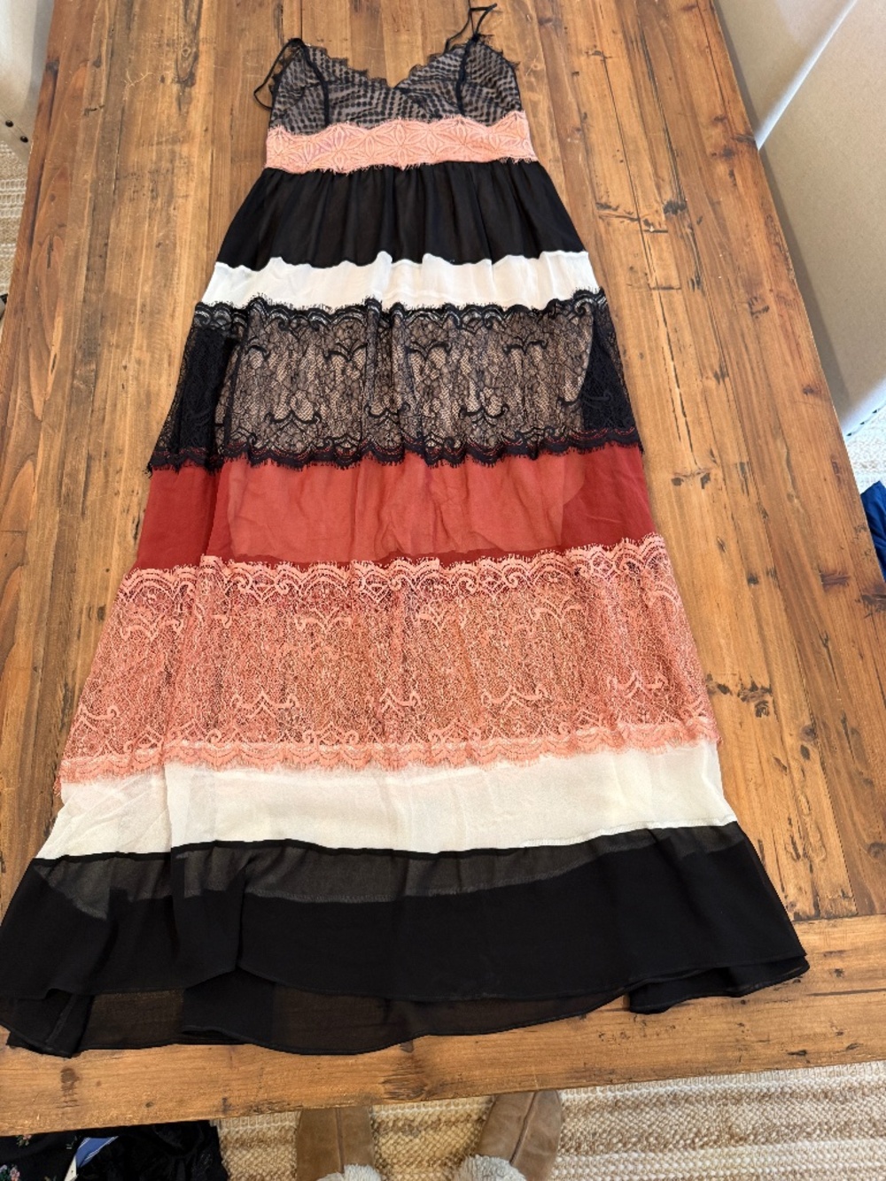 Bailey / 44 | Lace Contrast Maxi Dress | Size 8